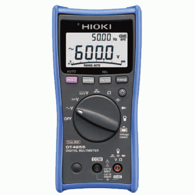 HIOKI (電圧測定端子にヒューズ付の安全タイプ) デジタルマルチメータ  