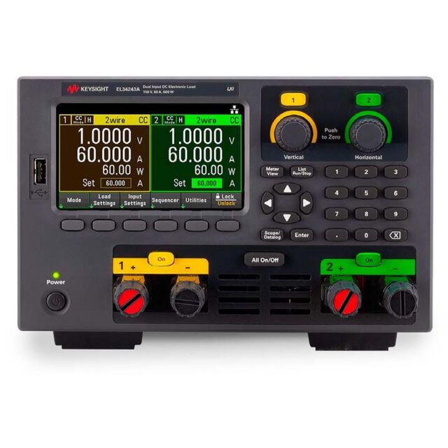 【お問合せ商品】Keysight DC電子負荷 600W デュアル入力 ベンチトップ 電子負荷 150V 60A EL34243A