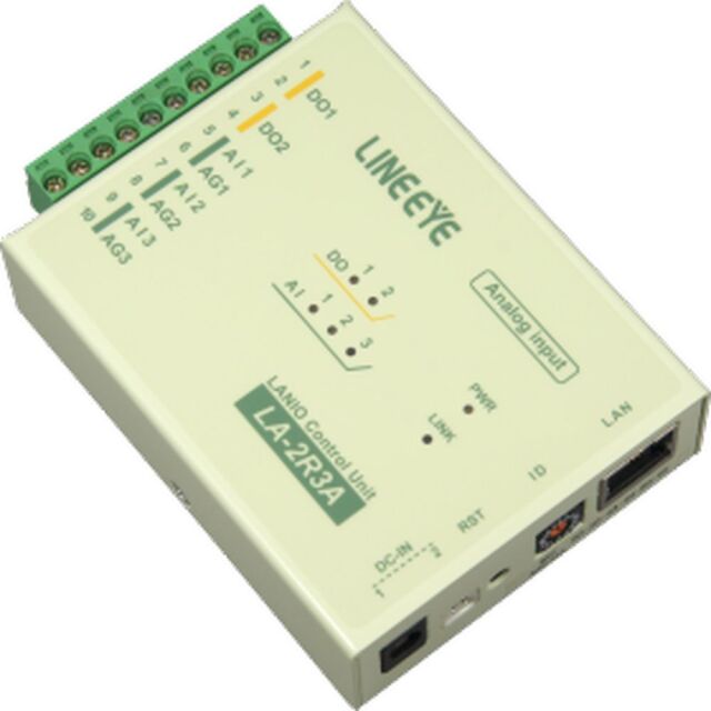 ラインアイ LAN接続型IOユニット (2出力3入力) LA-2R3A(V2)