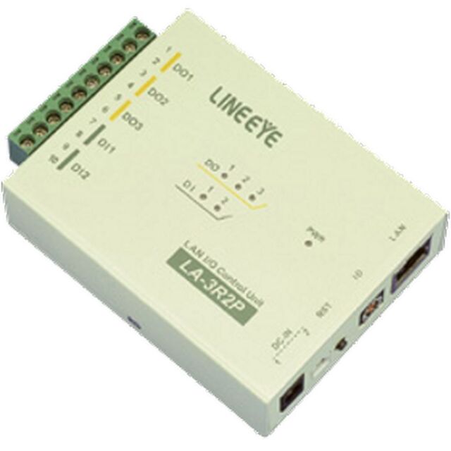 ラインアイ LAN接続型デジタルIOユニット (3出力2入力) LA-3R2P