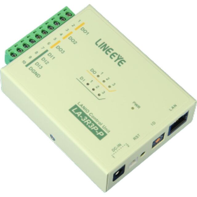 ラインアイ LAN接続型デジタルIOユニット (3出力3入力) LA-3R3P-P
