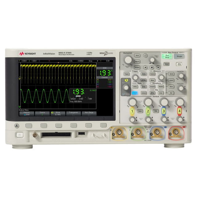 【お問合せ商品】Keysight オシロスコープ 1.0GHz 4個のアナログchと16個のデジタルch 5GSa/s MSOX3104A