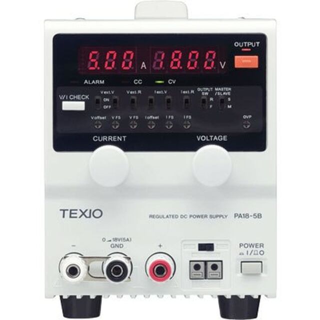 TEXIO デジタル表示小型直流安定化電源 PA-Bシリーズ PA18-2BVT