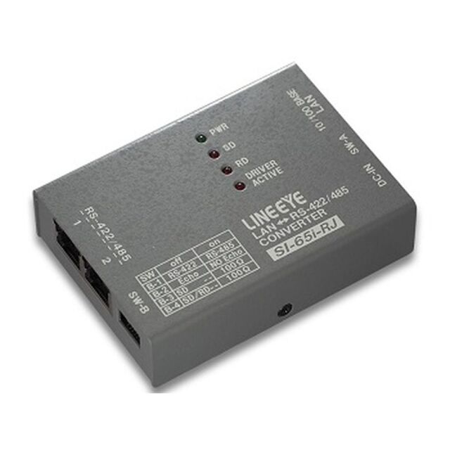 ラインアイ LAN⇔RS-422/485変換器 高耐圧絶縁タイプ SI-65i-RJ