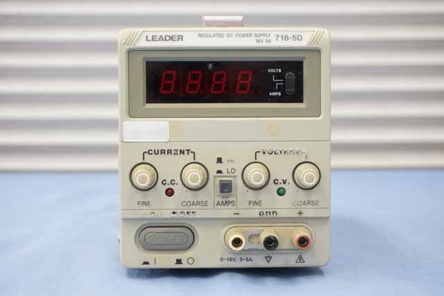 中古 リーダー電子 直流安定化電源 718-5D (管理番号：UKK-11504