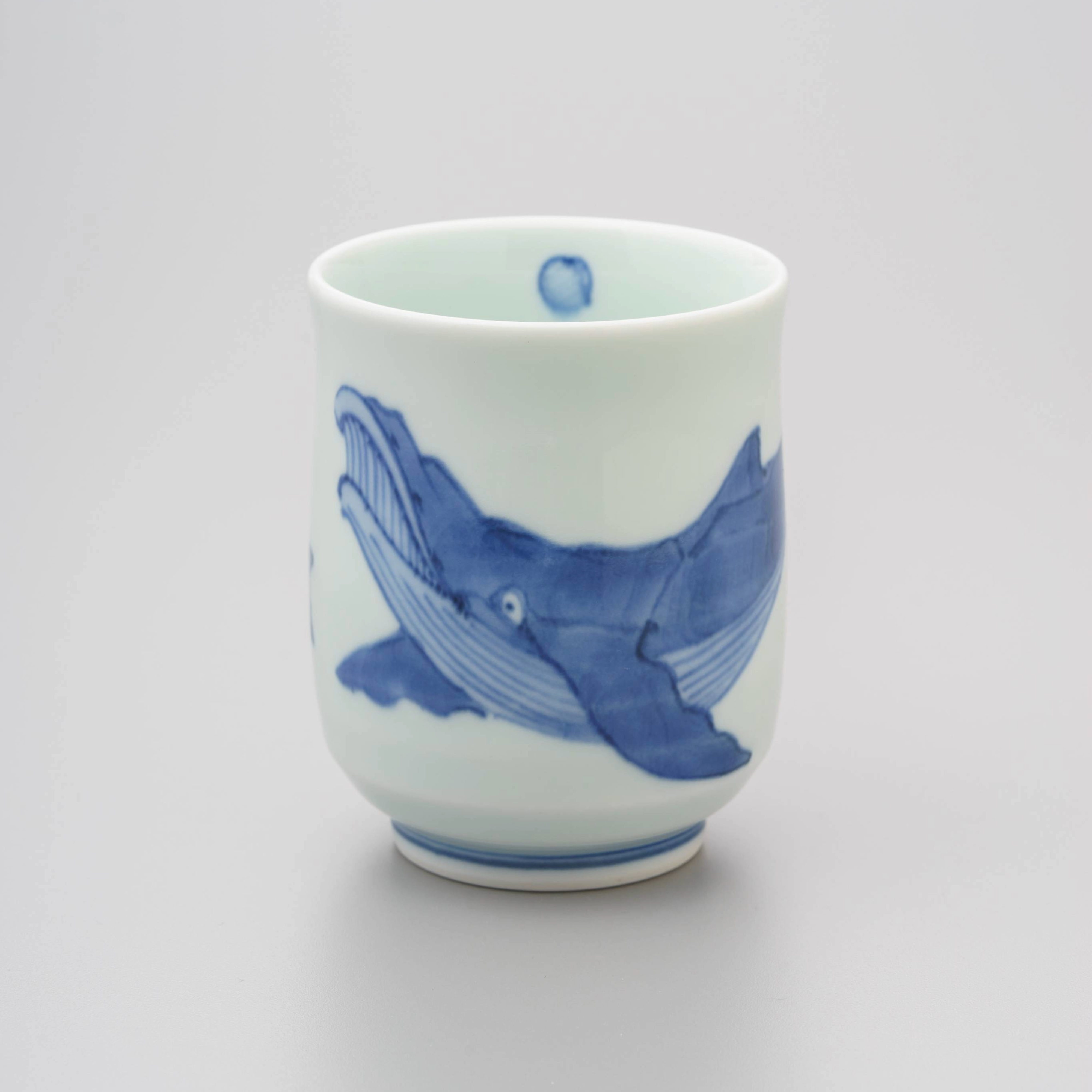 染付ナガスくじら段入反湯呑（小）