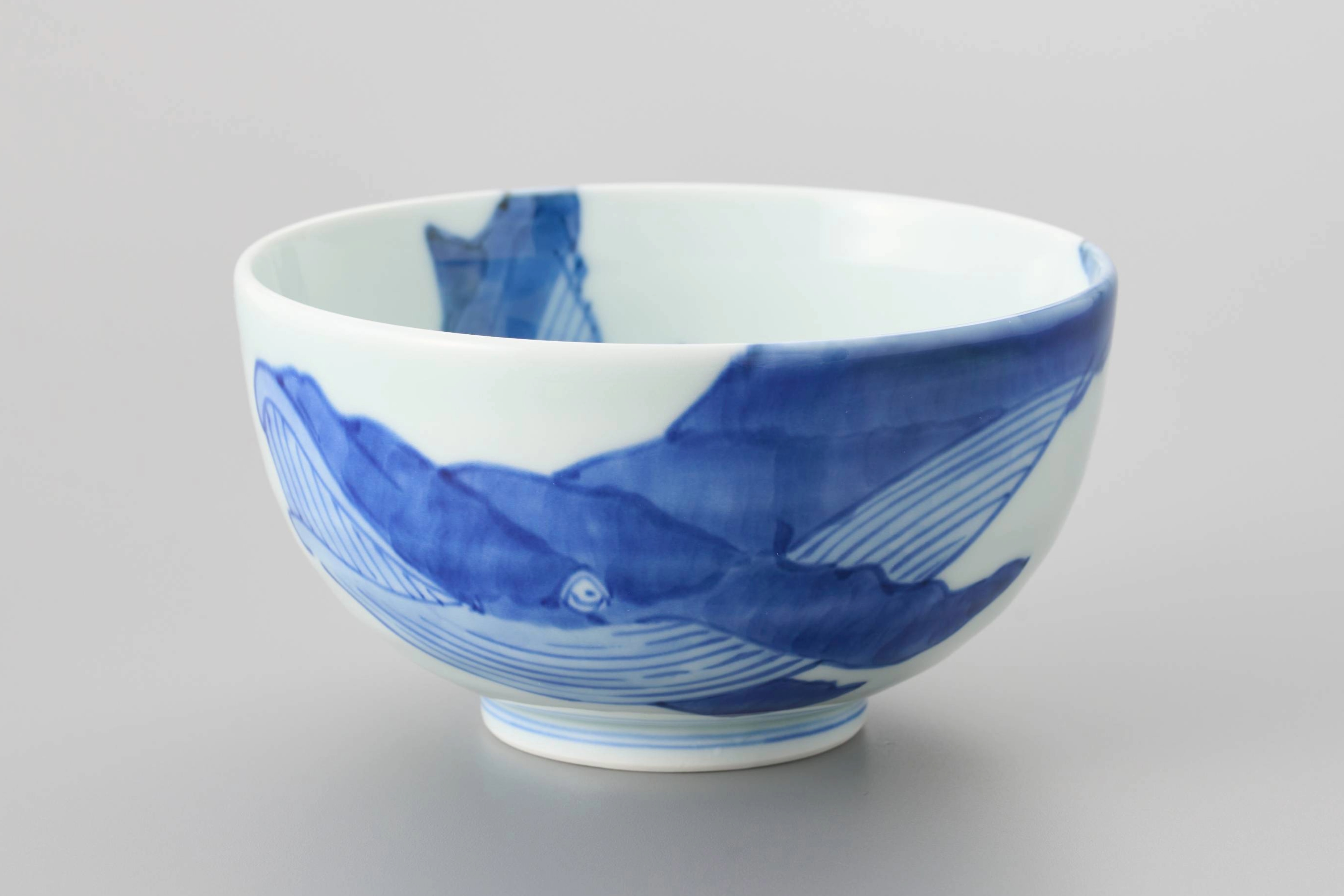 染付ナガスくじら4.7寸段入丼