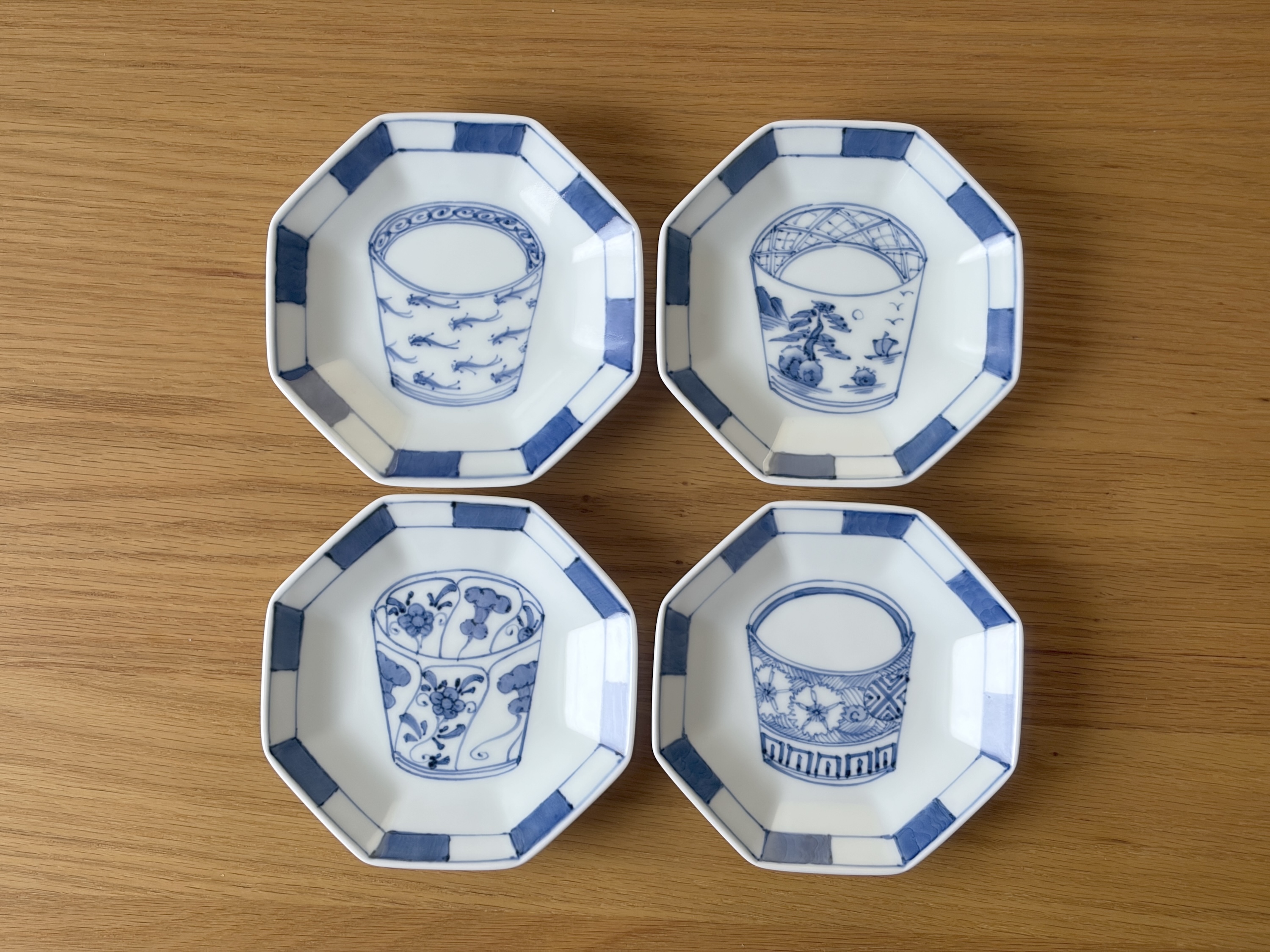 訳あり商品30%off そば猪口絵八角皿その２