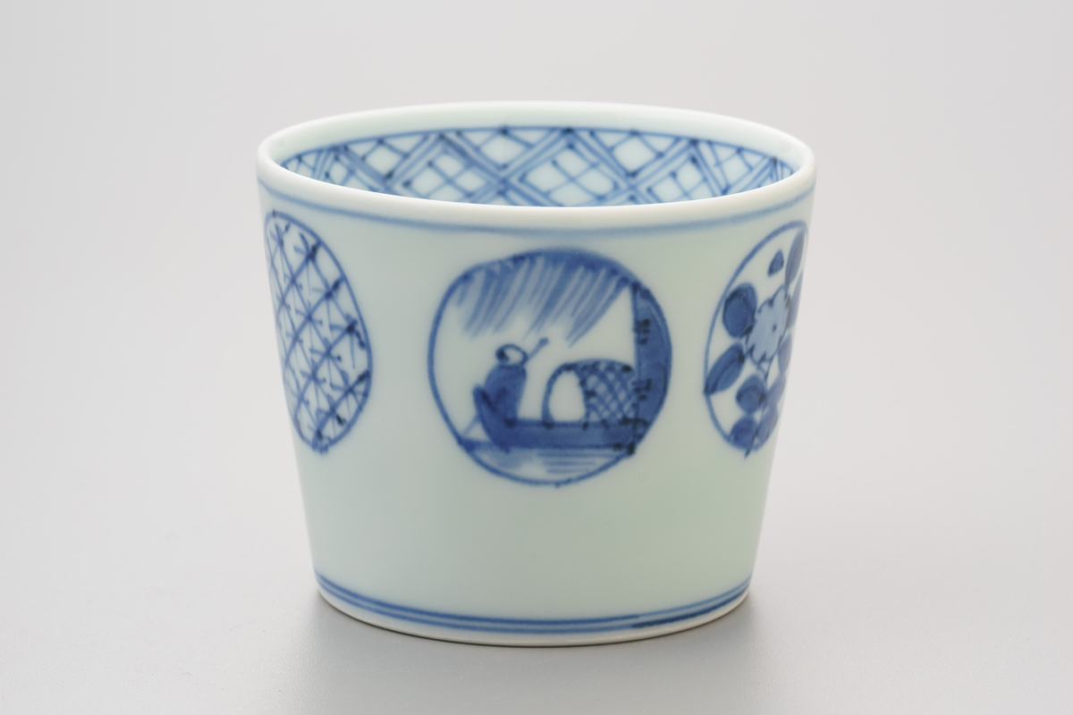 染付並丸紋そば猪口