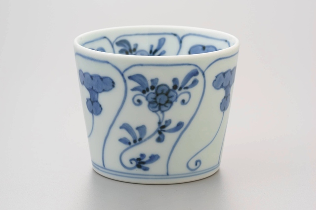 染付内外捻なずなそば猪口