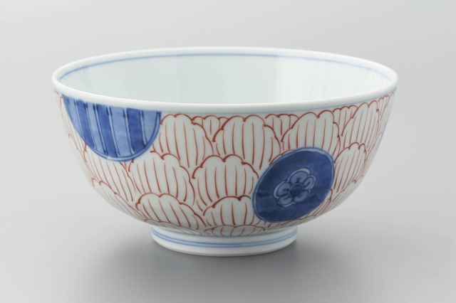 染錦丸紋牡丹5.5寸段入丼