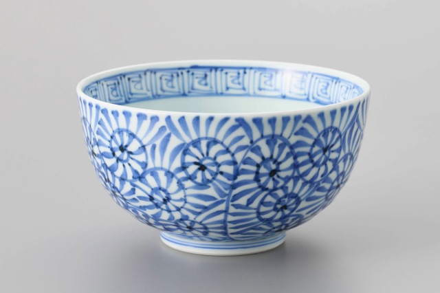 染付蛸唐草4.7寸段入丼