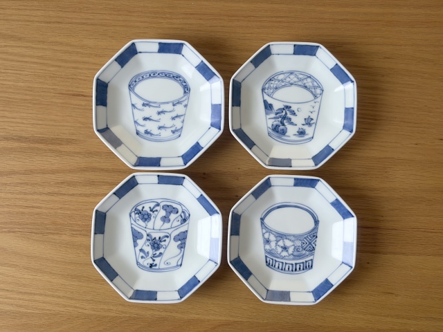 訳あり商品30%off そば猪口絵八角皿その２