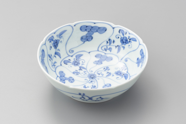 染付捻なずな取碗