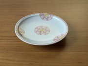 訳あり商品30%off 錦牡丹円渕皿（径18.6センチ）