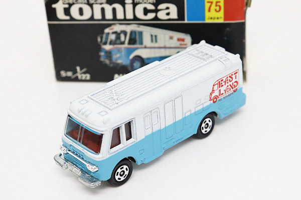 8.173 ▲ トミカ B-75 いすゞ NHK-TV中継車 日本製 トミカ No.75 NHK TV 中継車 1/122 黒箱 日本製 （ ミニカー