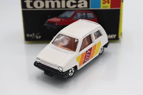 黒箱トミカ　日本製トミカ　ホンダ　シティ　ターボ 廃盤 日本製 トミカ☆ホンダ シティターボ 黒箱 美品 ミニカー