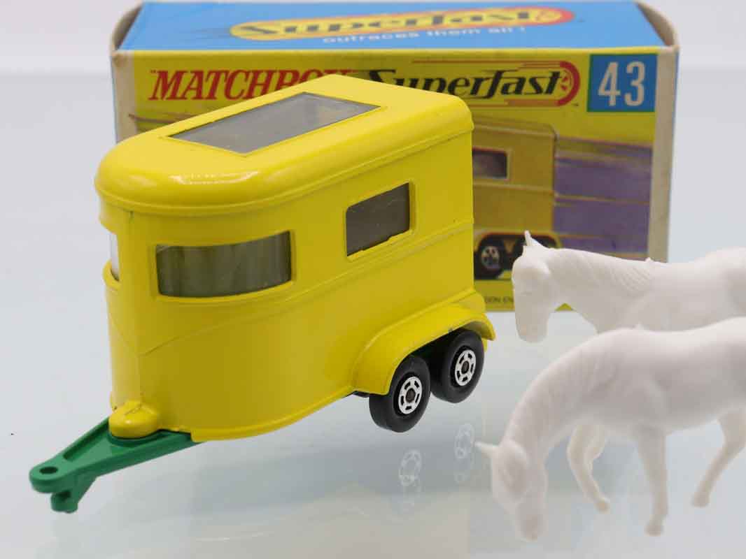ミニカー　マッチボックス　43 ポニートレーラー ミニカーショップ ケンボックス マッチボックス☆43☆PONY TRAILER(黄