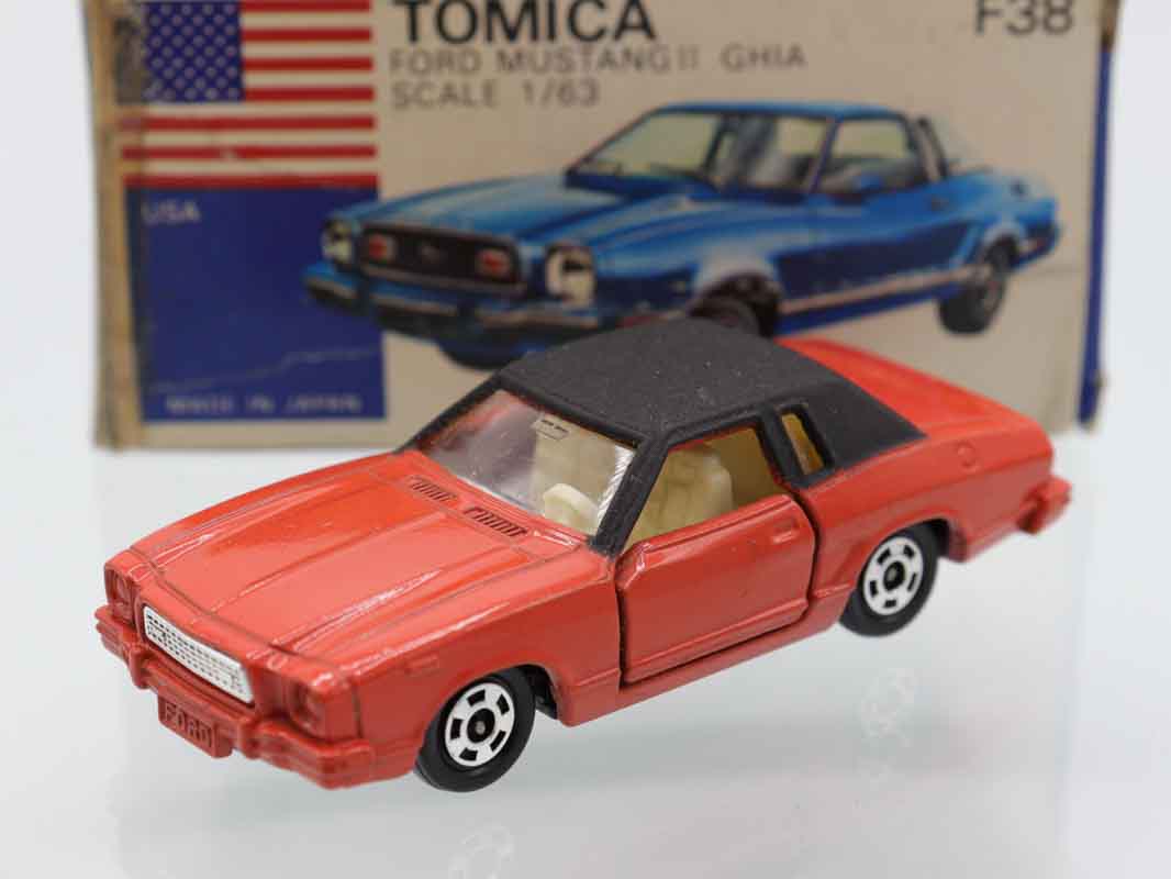 TOMICA トミカ 外国車シリーズ F38フォード ムスタングII ギア 青箱 ミニカーショップ ケンボックス トミカ 青箱☆F38☆フォード