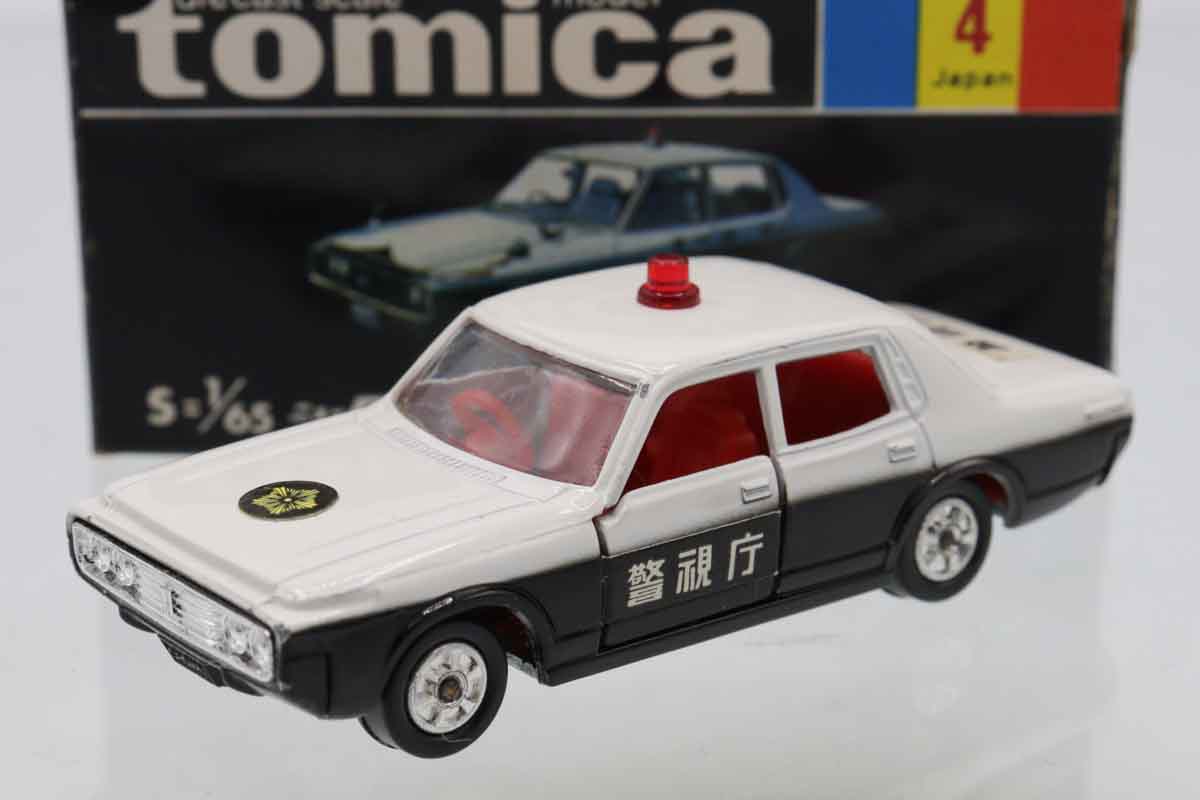 トミカNO.4 トヨタニュークラウンパトロールカー 黒箱 日本製 ミニカーショップ ケンボックス トミカ 黒箱☆4☆トヨタニュー