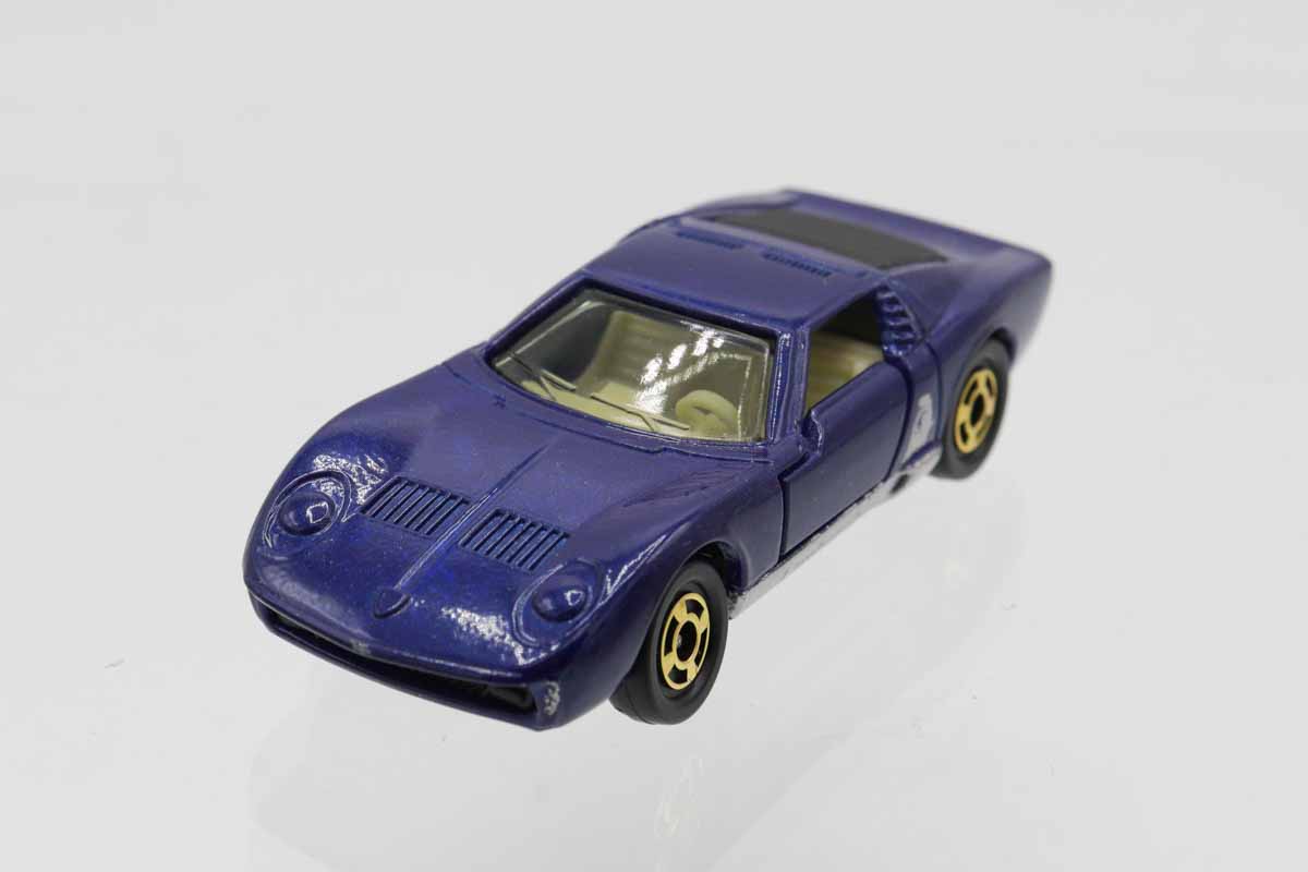 トミカ　青箱　No.F40 ランボルギーニ ミウラ SV　ブルー　日本製 ミニカーショップ ケンボックス トミカ 青箱☆F40