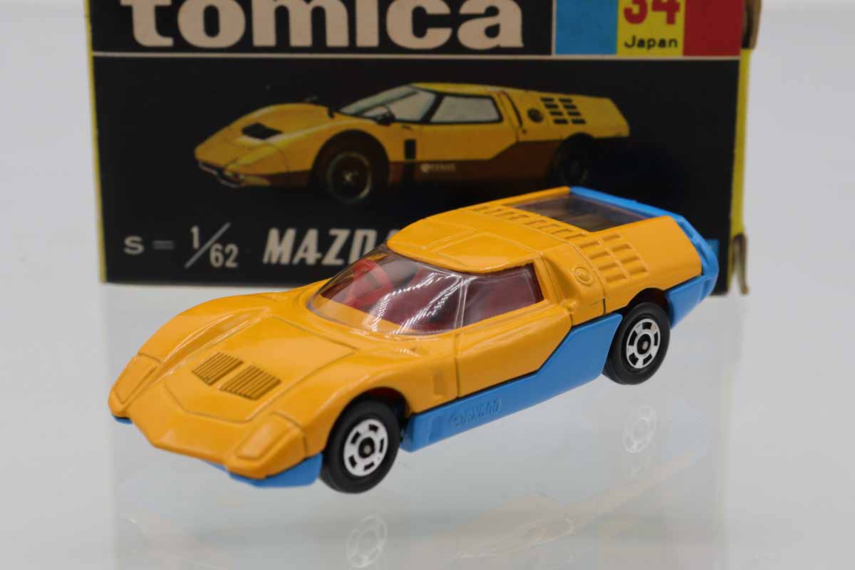 トミカ マツダ RX500 No.34 黒箱 ミニカーショップ ケンボックス トミカ 黒箱☆34☆マツダRX500 (黄/青