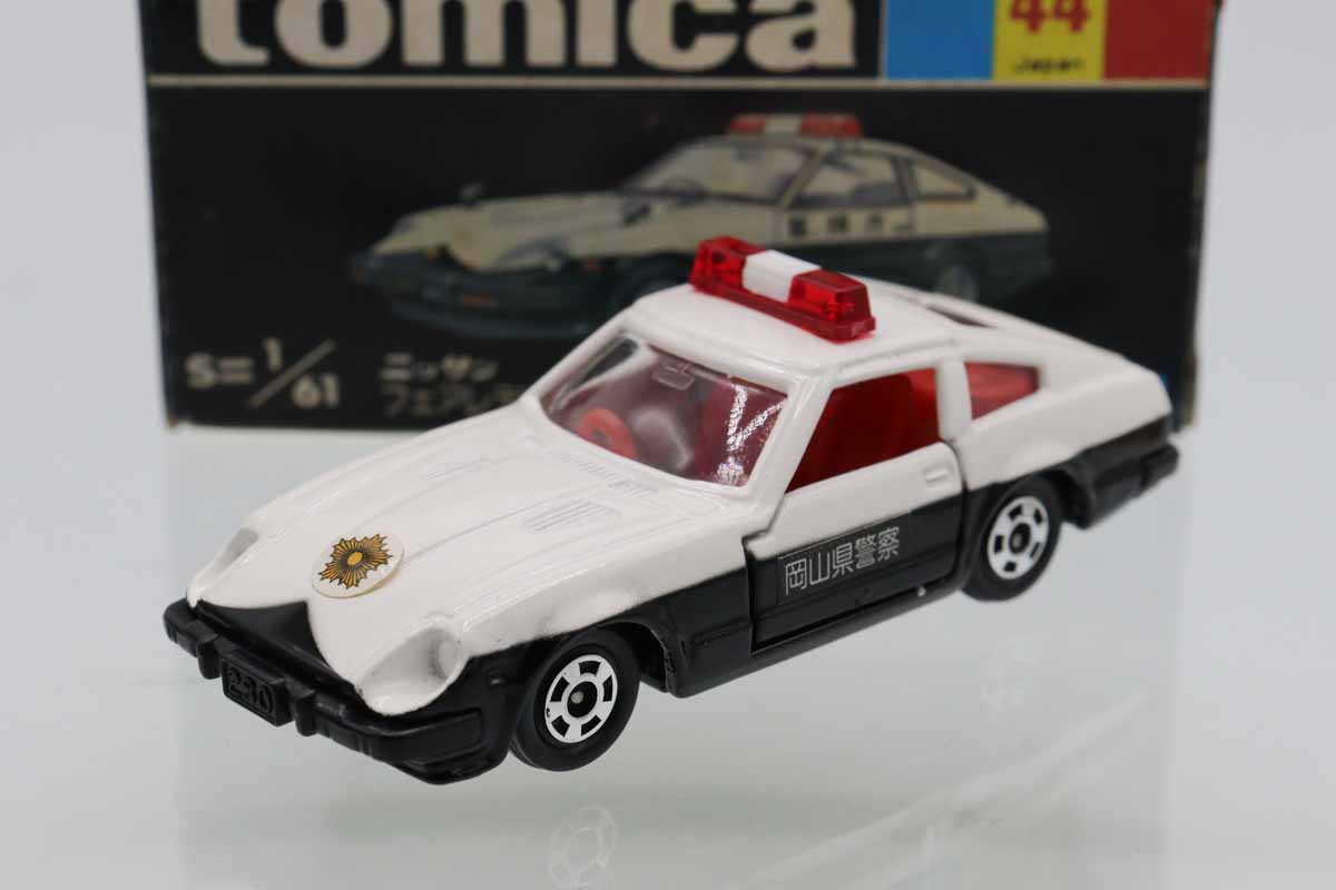 美品❗️トミカ黒箱日本製フェアレディ280Z-Tパトロールカーシール付箱耳あり ミニカーショップ ケンボックス トミカ 黒箱☆44☆日産