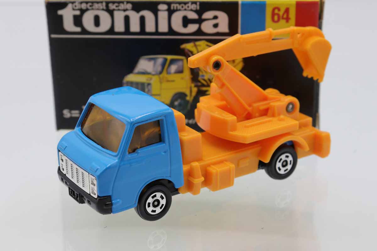 トミカモデル64いすゞエルフバックホー ミニカーショップ ケンボックス トミカ 黒箱☆64☆いすゞエルフ