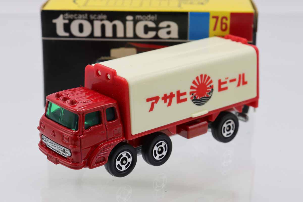 【激レア】トミカ黒箱76-3-13 ふそうウイングルーフトラック 日清食品 Yahoo!オークション - トミカ 日本製 黒箱 76 ふそう ウイング