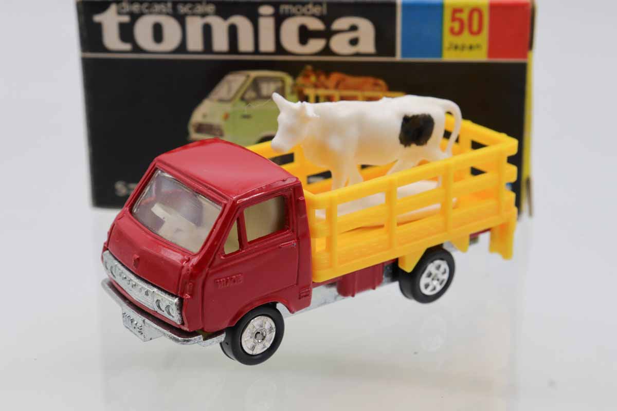 トミカ黒箱50-1 トヨタハイエース牧場トラック 日本製 当時物￼￼￼ ミニカーショップ ケンボックス トミカ 黒箱☆50☆トヨタ