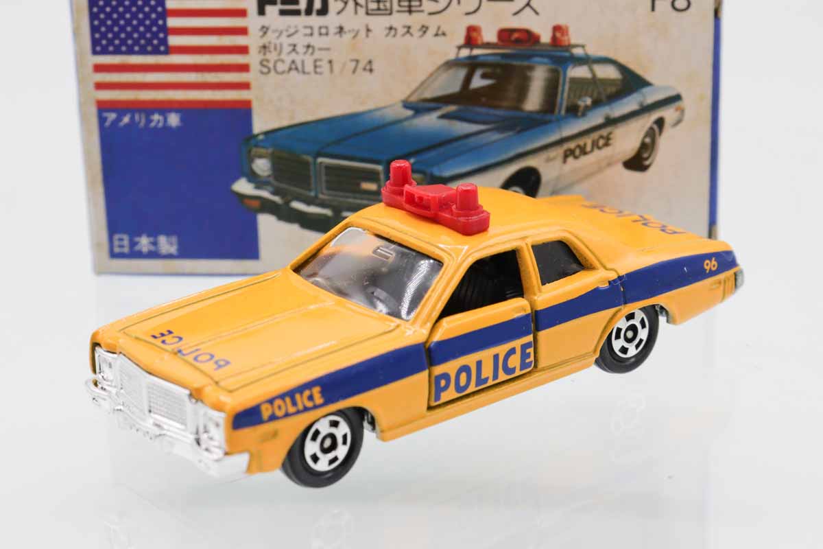 TOMICA　トミカ　ダッジコロネット　ポリスカー　箱付き TOMICA トミカ ダッジコロネット ポリスカー 箱付き - メルカリ