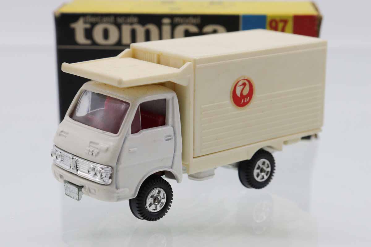 黒箱トミカ97 JAL日本航空フードローダー機内食運搬車 美品 日本製 デッド ミニカーショップ ケンボックス トミカ 黒箱☆97☆いすゞエルフ