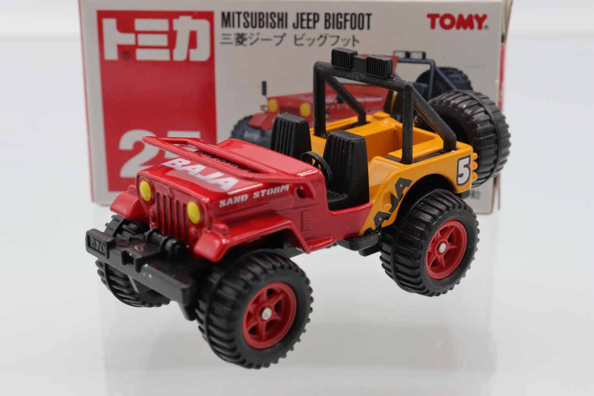 未開封　トミカ MITSUBISHI JEEP BIGFOOT 25 日本製 ミニカーショップ ケンボックス トミカ 赤箱☆25☆三菱ジープ ビッグ