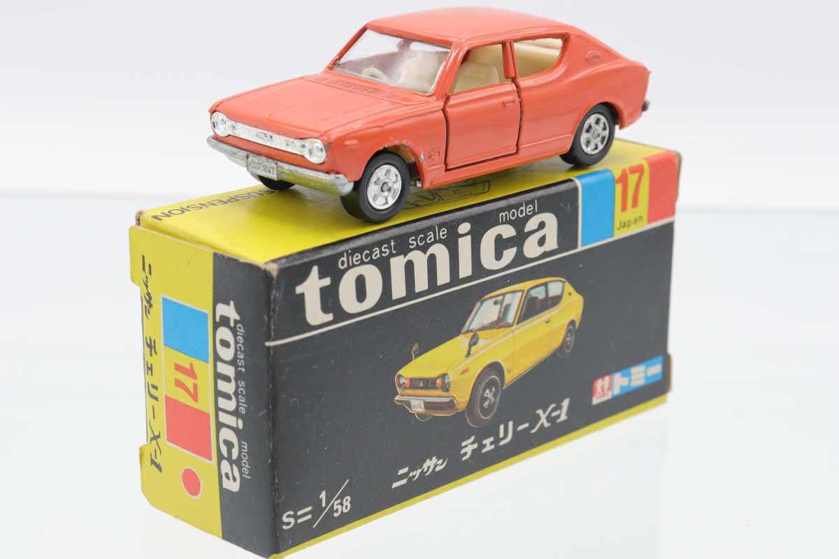黒箱日本製トミカ ニッサン チェリー X-1 ミニカーショップ ケンボックス トミカ 黒箱☆17☆日産チェリー X-1