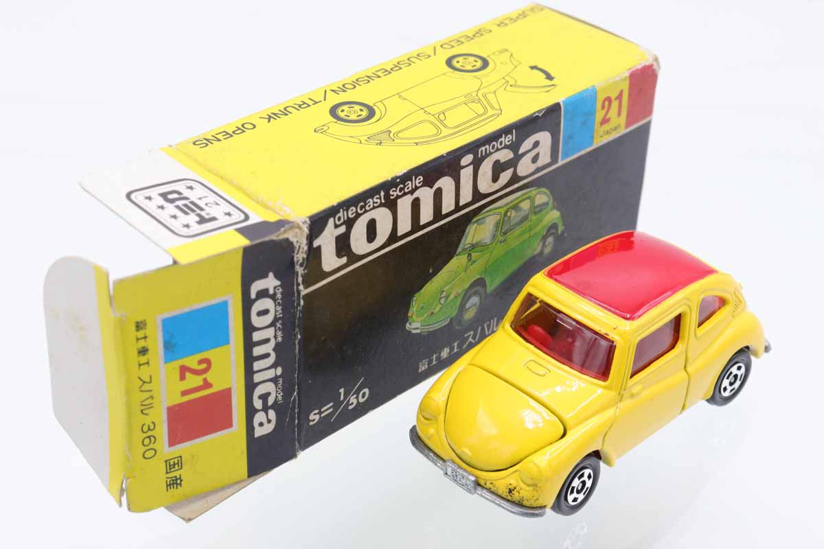 絶版 レア トミカ 黒箱 21 富士重工 スバル360 ブルー ミニカーショップ ケンボックス トミカ 黒箱☆21☆富士重工スバル 360