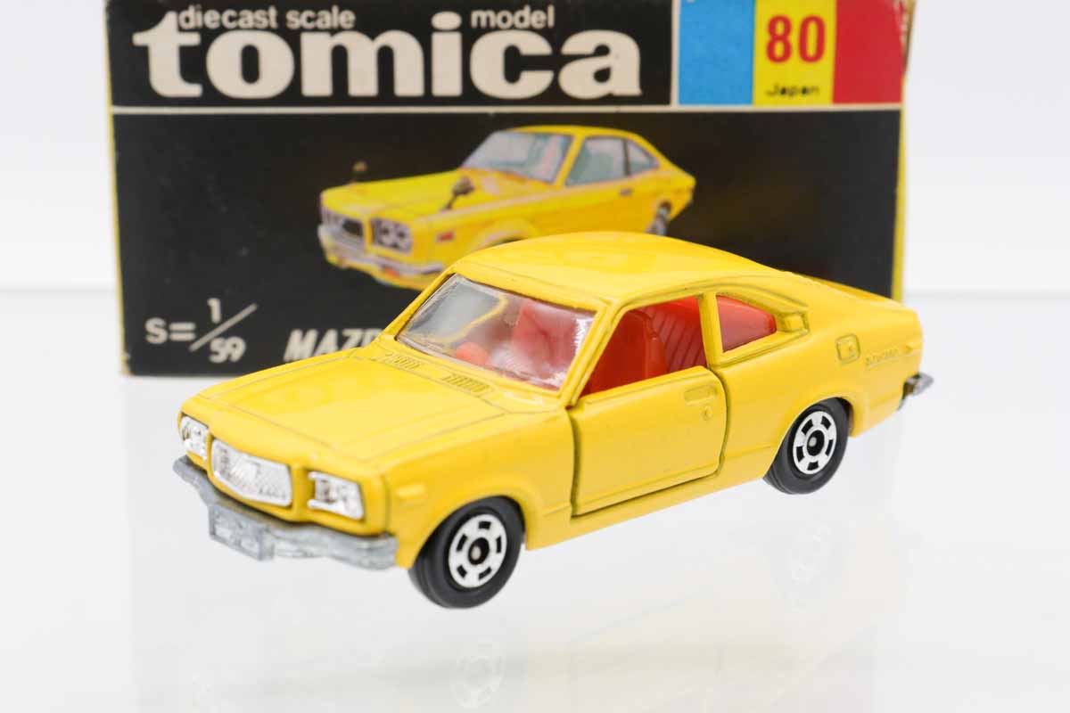 ミニカーショップ ケンボックス トミカ 黒箱☆80☆マツダサバンナGT(黄