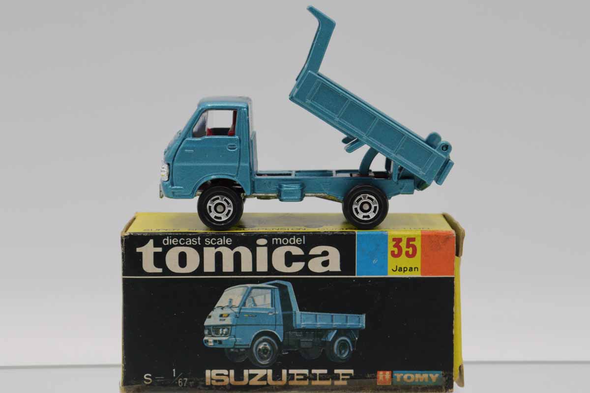 ミニカーショップ ケンボックス トミカ 黒箱☆35☆いすゞエルフ ダンプ