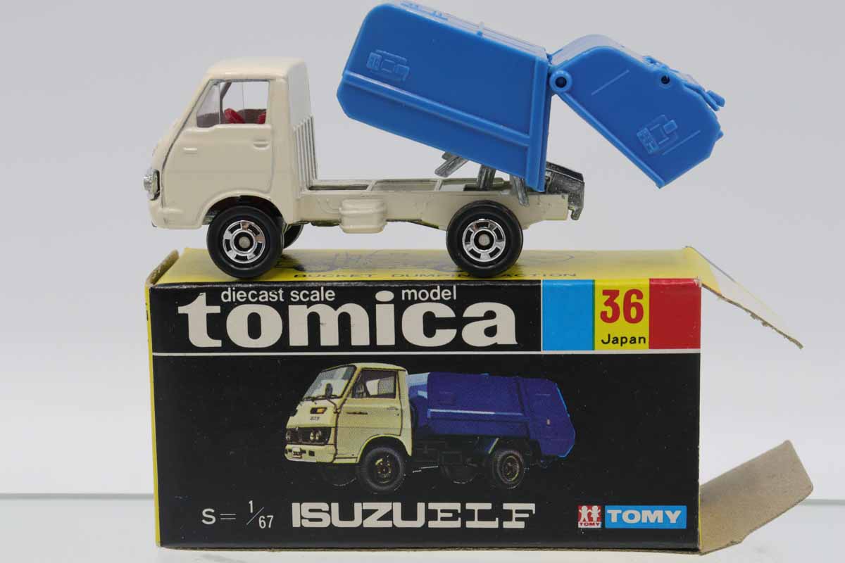 ミニカーショップ ケンボックス トミカ 黒箱☆36☆いすゞエルフ 清掃車