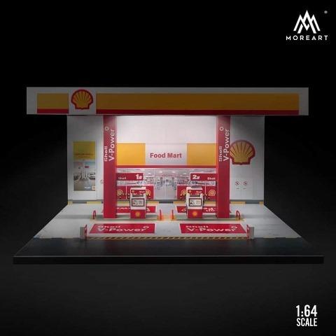 MoreArt 1/64 Shell V-Power ガソリンスタンド ジオラマ
