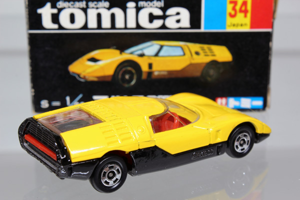 ミニカーショップ ケンボックス トミカ 黒箱☆34☆マツダRX500（黄/黒