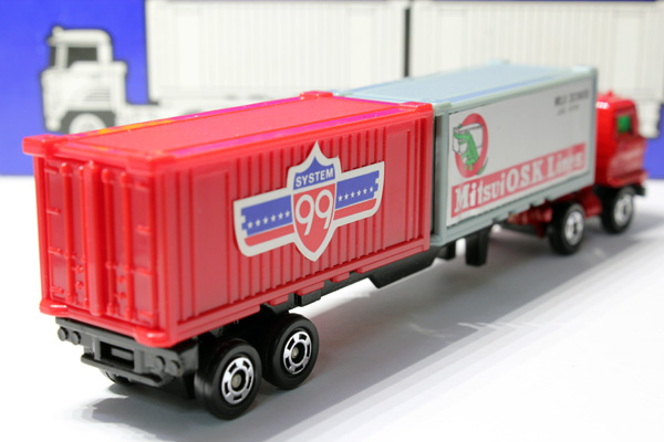 LONG TOMICA L1 赤トレーラー コンテナ付き ミニカー＆TOY KENBOX（ケンボックス）【絶版】ロングトミカ