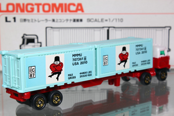 ロングトミカ L1 日野セミトレーラー 海上コンテナ運搬車 ミニカーショップ ケンボックス ロングトミカ☆L1☆日野セミ