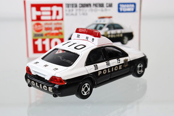 ミニカーショップ ケンボックス トミカ 赤箱 110 トヨタクラウンパトロールカー St08 絶版 08年新車シール Takaratomyロゴminicar Shop Kenbox Tomica