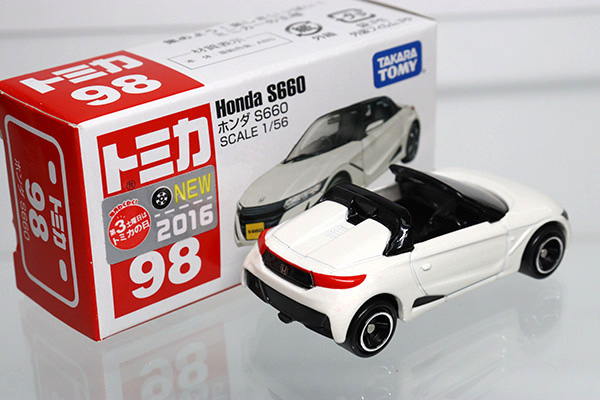 ミニカーショップ ケンボックス トミカ 赤箱 98 ホンダs660 St15 16年新車シール Takaratomyロゴminicar Shop Kenbox Tomica