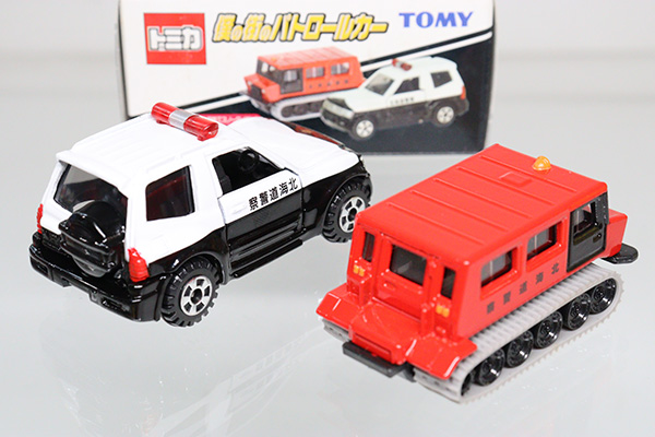 ミニカーショップ ケンボックス トミカ 特注 その他 北海道僕の街のパトロールカー 大原鉄工スノータイガー 三菱パジェロ 撮影の為に開封 現状渡しminicar Shop Kenbox Tomica