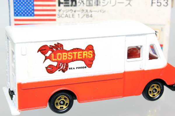 トミカ青箱日本製No.F53ダッジウォークスルーバンLOBSTERS