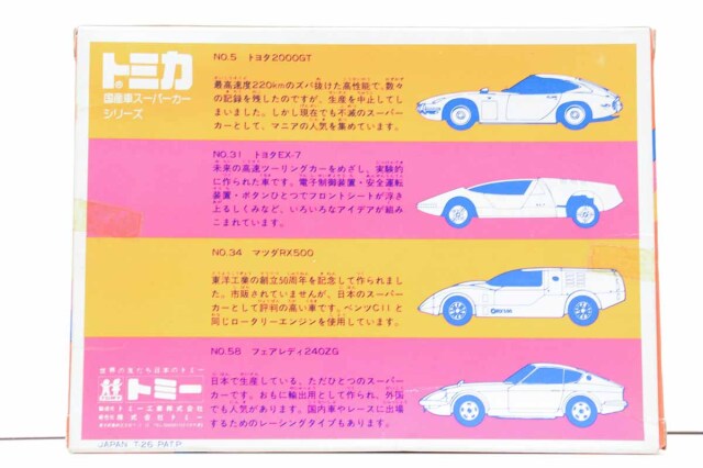 日本製 トミカ ギフトセット スーパーカーAセット ミニカーショップ ケンボックス ☆0002☆日本製トミカ ギフトセット