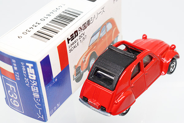 ミニカーショップ ケンボックス トミカ 青箱☆F39☆シトロエン2CV(赤 