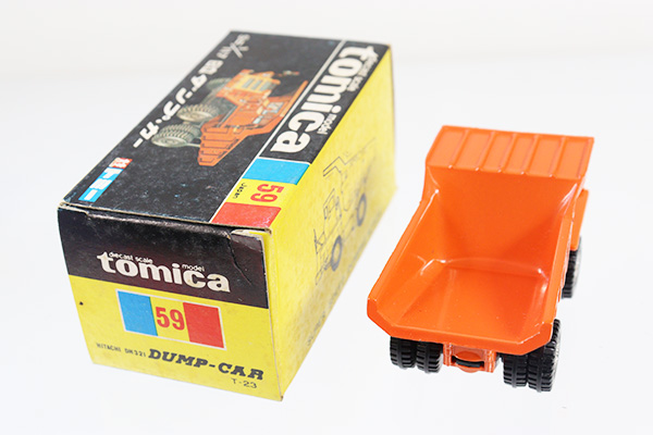 黒箱トミカ 59　日立重ダンプカー　美品　日本製　デッドストック ミニカーショップ ケンボックス トミカ黒箱☆59☆日立ダンプカー