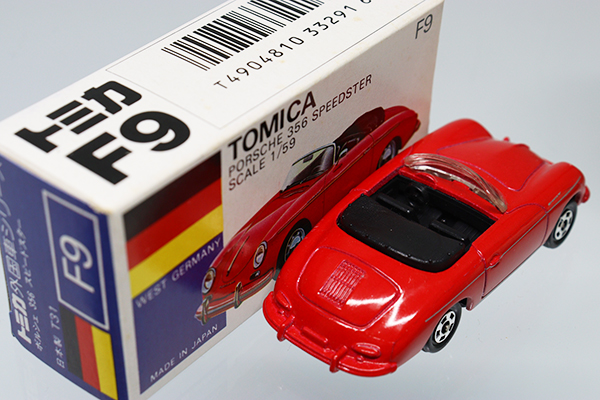 トミカ青箱外国車シリーズF9ポルシェ356スピードスター ミニカーショップ ケンボックス トミカ 青箱☆F9-3-22☆ポルシェ356